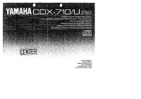 Yamaha CDX-710 - Owners Manual 